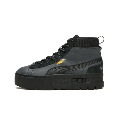 PUMA Mayze MID GT MID Топ Скейтборд Кроссовки Женские Черные Серые