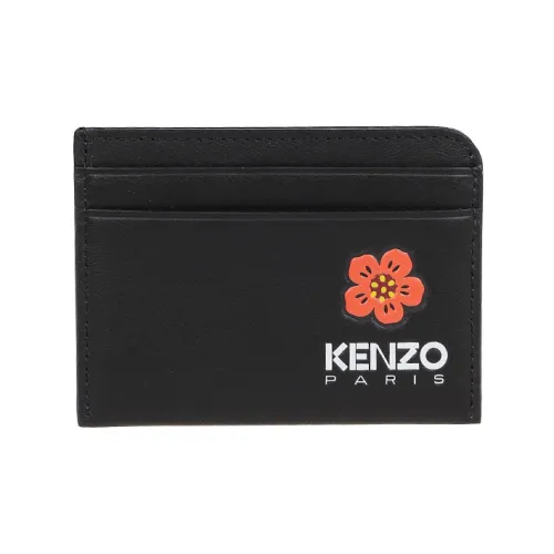KENZO Телячья кожа Держатель для карт Держатель для карт Мужской Черный