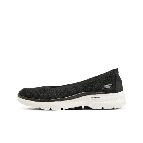 Skechers Go Walk 6 Low Топ Кэжуал Женские Белый Черный