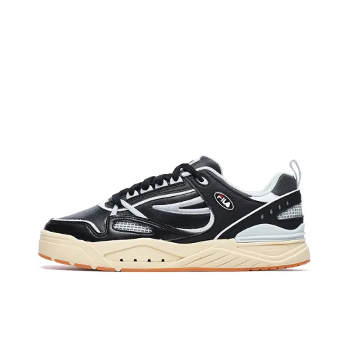 FILA Slam 22 Устойчивые к истиранию Низкие Кроссовки для скейтбординга Мужские Черный Тень Серый