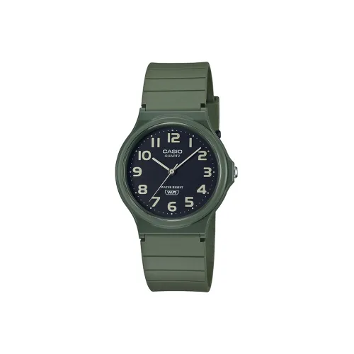 CASIO Standard Series Кварцевый механизм Смольный ремешок Часы Унисекс Черный циферблат