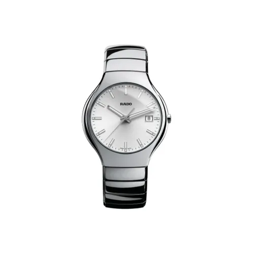 RADO Realme Collection Кварцевый механизм Мужские часы Часы Белый циферблат Керамика Чехол для часов Керамика Ремешок