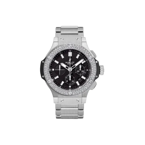 HUBLOT Автоматический Механический Часы Мужские 44 мм Черный Циферблат Нержавеющая Сталь Ремешок