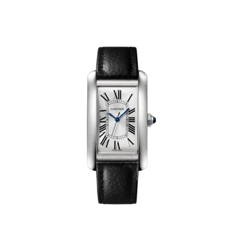 Cartier TANK DE Автоматический Механический Механизм Мужские Часы 45,1мм 45,1*26,6мм Серебристый Циферблат Корпус из Нержавеющей Стали