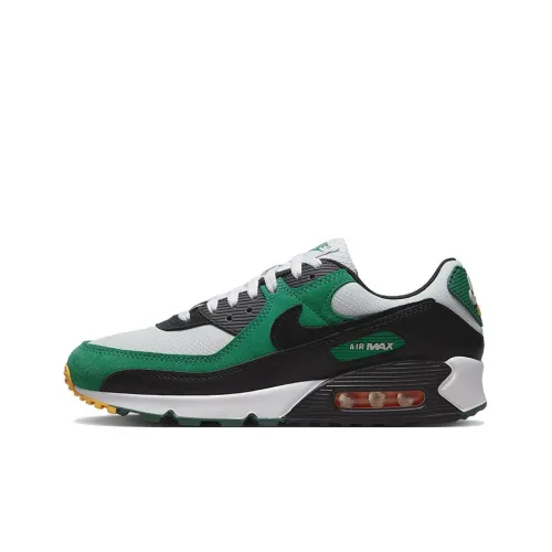 Nike Air Max 90 Low Топ Марафон Беговые кроссовки Мужской Белый Зеленый Черный