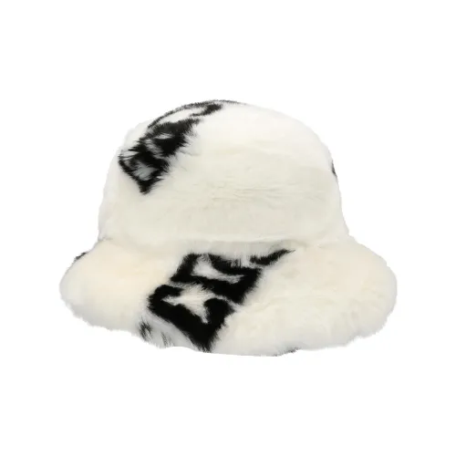 GCDS Cotton Bucket Hats Белый Унисекс