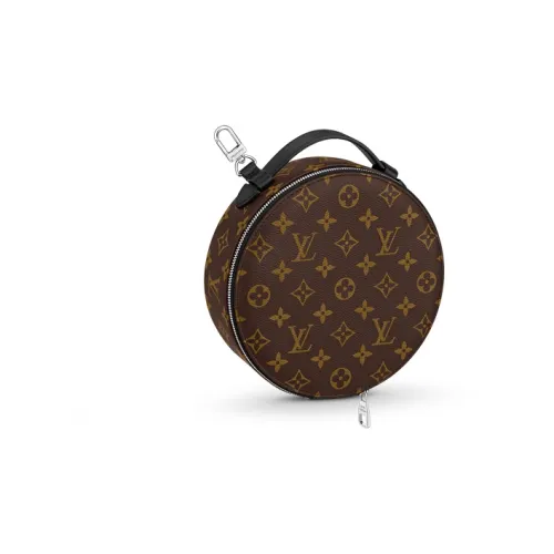 LOUIS VUITTON Покрытый холст с коровьей кожей Чехол для наушников Мужской Коричневый