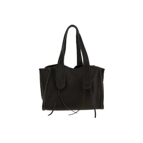 Chloe Кожа Тоут Сумка Сумка для покупок Сумка Сумка через плечо Большая Женская Коричневая