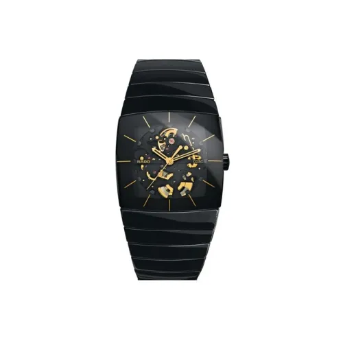 RADO Silver Diamond Collection Автоматический Механический Механизм Мужские Часы Часы Черный Циферблат