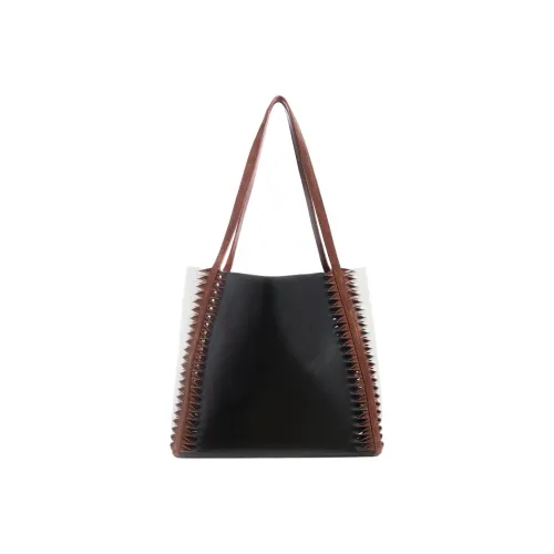 Chloe Louela Коровья кожа Тоут Сумка Сумка для покупок Сумка Сумка через плечо Женская Черная