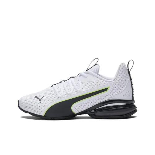 PUMA Axelion Low Беговые кроссовки Мужские Белый Черный Зеленый
