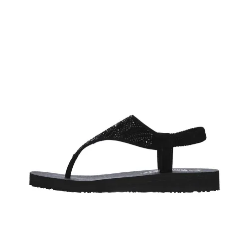 Skechers Meditation Резиновая подошва Тихий Шлепанцы Женские Черный