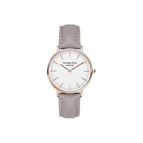VICTORIA·HYDE Watch Кварцевый механизм Естественная кожа Ремешок 38 мм Белый циферблат Унисекс VH300