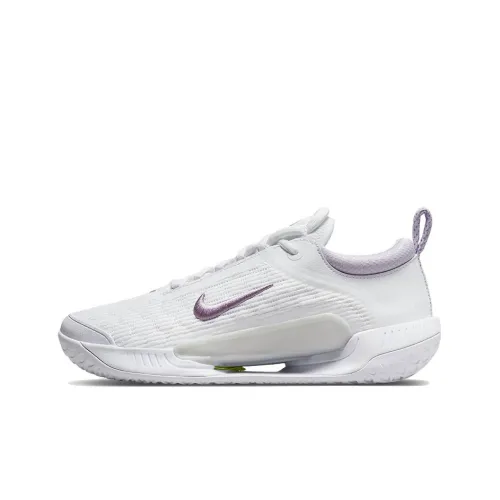 nike Court Zoom NXT HC Shock Absorbers Противоскользящие Устойчивые к истиранию Низкий Топ Кроссовки для тенниса Женские Белые Фиолетовые