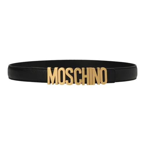 MOSCHINO Кожаные ремни, черный, унисекс