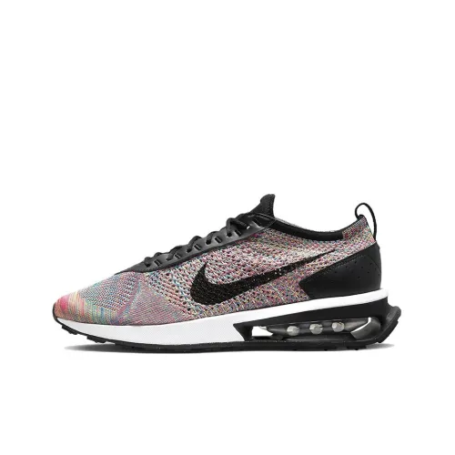 Nike Air Max Flyknit Low Топ Повседневные Беговые Кроссовки Мужские Черная Радуга