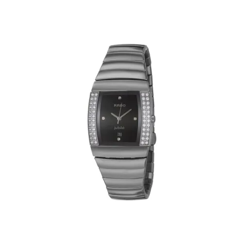 RADO Кварцевый механизм Мужские часы Циферблат Серебристый Керамика Чехол для часов Керамика Ремешок