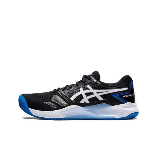 Asics Challenger 13 Clay Abrasion Resistant Низкий Топ Теннисные Кроссовки Мужские Черный Белый
