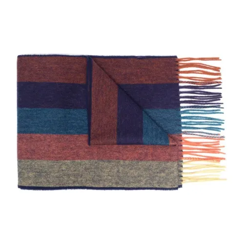 Paul Smith Вязаные шарфы Красный/синий Унисекс
