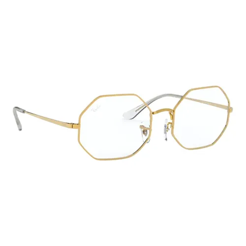 Очки RayBan с диоптриями золотые унисекс