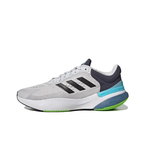 Adidas Response Super 3,0 Slip Устойчивый к истиранию Дышащий Низкий Топ Беговые кроссовки Мужские Серый Синий