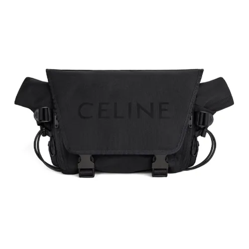CELINE Nylon Сумка через плечо Слинг-сумка Сумка на пояс Средний Мужская Черная