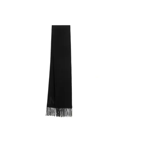 GANNI Шарфы из шерсти Wool Knit Черный Унисекс