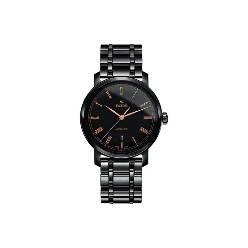 RADO DiaMaster Collection Автоматический Механический Часы Мужские 41 мм Черный Циферблат Керамические Оправа Часов