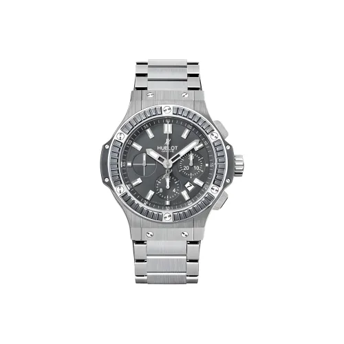 HUBLOT Автоматический Механический Часы Мужские 44 мм Серый Циферблат Ремешок из Нержавеющей Стали