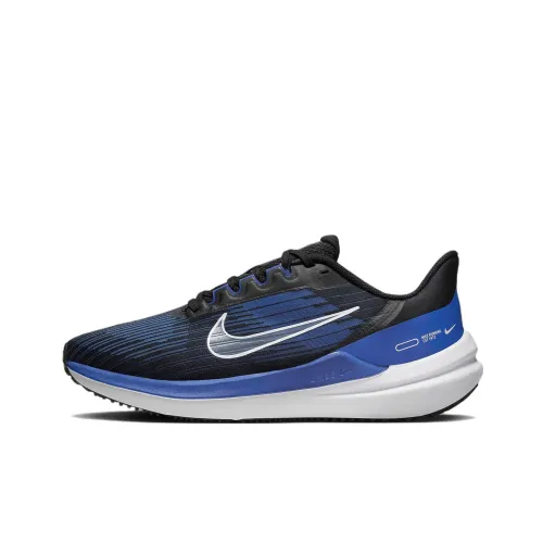 Nike Zoom Winflo 9 Амортизаторы Устойчивые к истиранию Низкий Топ Беговые кроссовки Мужские Синие
