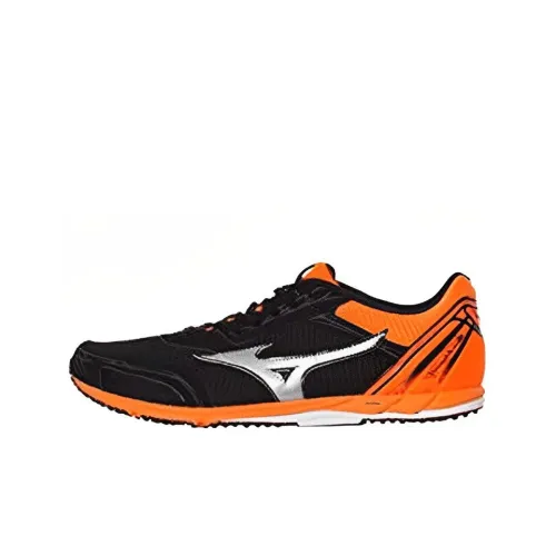 Mizuno Shock Absorbers Slip-Resistant Abrasion-Resistant Low-Top Беговые кроссовки Мужские Черные и Оранжевые