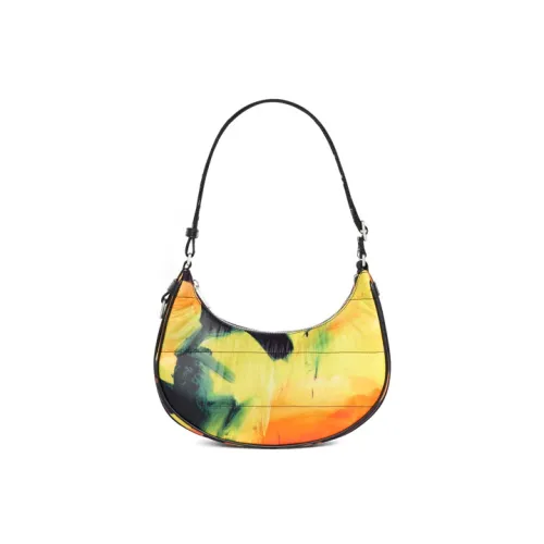 CELINE AVA Сумка через плечо из ткани с коровьей кожей среднего размера мужская многоцветная