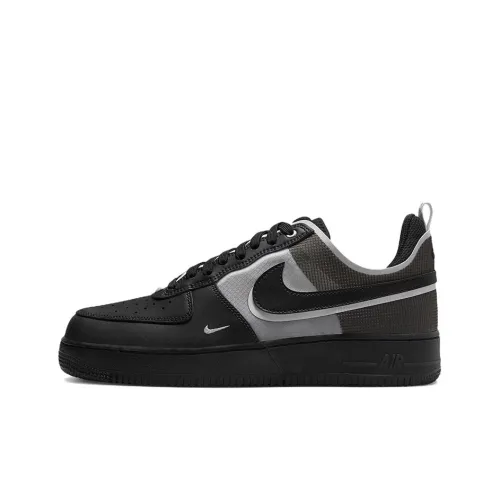 Nike Air FORCE 1 Non Slip Легкий Низкий Топ Скейтбординг Кроссовки Унисекс Черный Серый