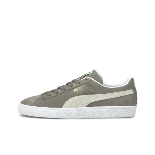 PUMA Suede Low Top Скейтборд Кроссовки Унисекс Серый Белый