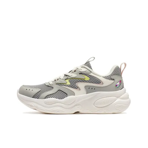 361° Штаны устойчивые к истиранию дышащие низкий топ беговые кроссовки женские серый белый