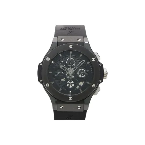 HUBLOT Автоматический Механический Часы Мужские Циферблат 44 мм Черный Керамика Корпус Часы Резиновый Ремешок 310 см 1110.RX