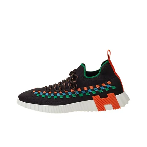 HERMES Fle Устойчивый к истиранию Низкий Топ Повседневная обувь Мужская Черная