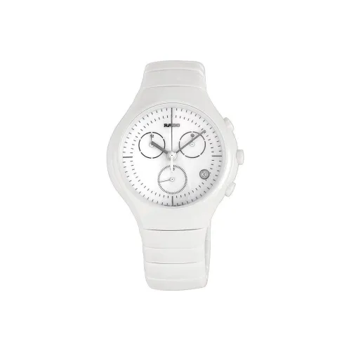 RADO Realme Collection Кварцевый механизм Мужские часы Часы 40 мм Белый циферблат Керамика Корпус часов Керамика Ремешок