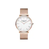 Белый циферблат, розовое золото, стальной браслет [VH30008M (VH3002U)]