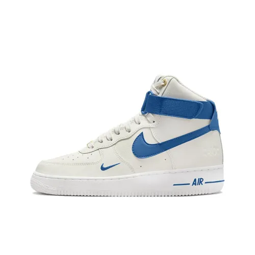Nike Air FORCE 1 SE 40 Anniversary Высокие Кроссовки для скейтбординга Женские Белые Синие