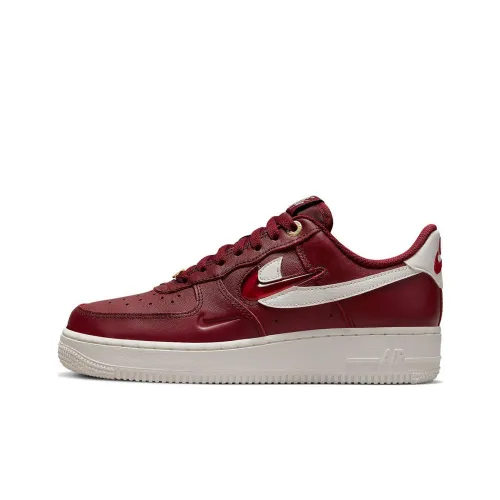 Nike Air Force 1 Low Топ Скейтборд Кроссовки Женские Красный Белый