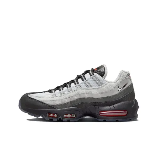 Nike Air Max 95 Low Беговые кроссовки Мужские Белый Серый Черный