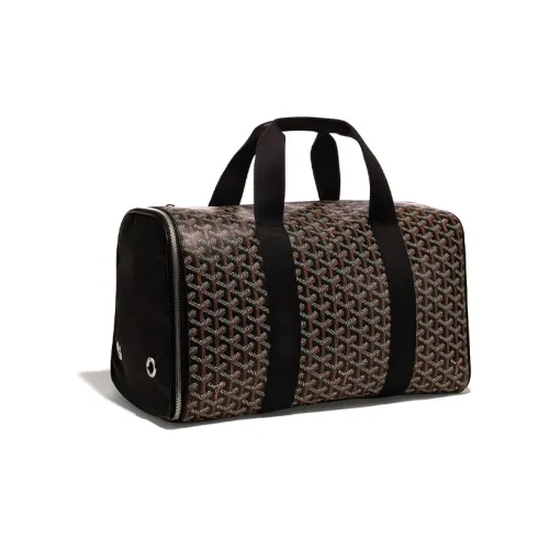 GOYARD VOLTIGEUR Холст с кожей ПЭТ Провайдер On The Go Дорожная сумка CARRY ON Сумка Средний Унисекс Черный