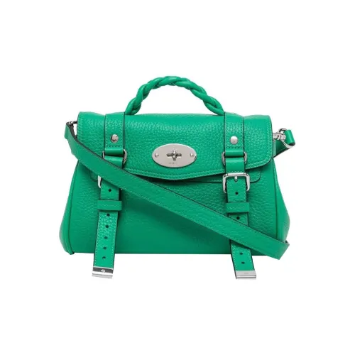 Mulberry Кожа Сумка через плечо Сумка Мини Женская Зеленая