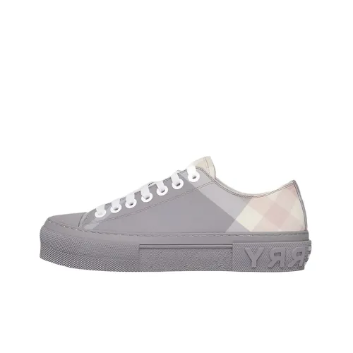 Burberry Низкий Топ Стильный Скейтбординг Женские Светло-Серый