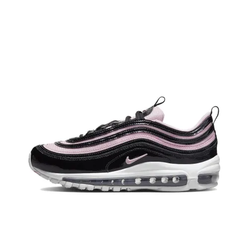 Nike Air Max 97 Low Топ Air Cushion Беговые кроссовки Мужские Черные Розовые
