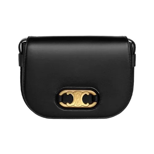 CELINE Triumphal Arch Коровья кожа Сумка через плечо Сумка на плечо Женская Черная