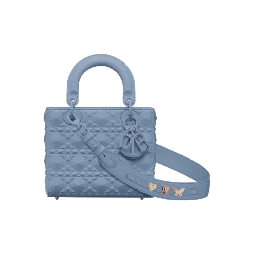 DIOR LADY DiorMy ABCDior Denim Calfskin Lady Dior Сумка через плечо Сумка Маленькая Женская Haze Синий