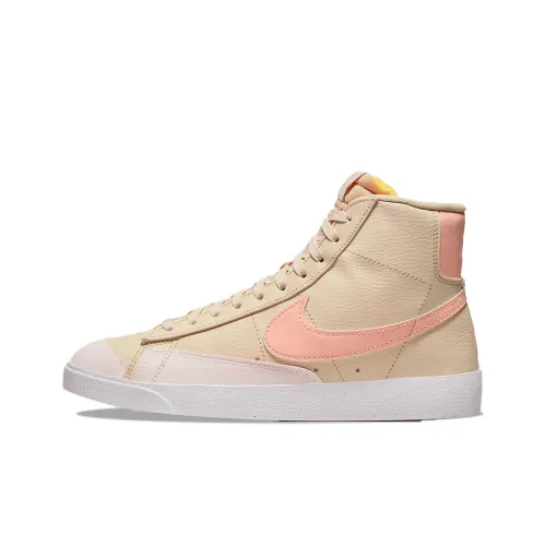 Nike Blazer Next Nature Slip Resistant Abrasion Resistant Легкий MID Скейтбординг Кроссовки Мужские Светло-желтые