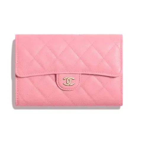 CHANEL Classic Flap CF Телячья кожа Монета Кошелек Кошелек Женский Розовый